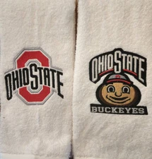 2 Ohio State INSPIRED Team embroidered hand Towels made to order