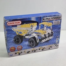 ERECTOR Meccano Multimodel 10 Models Construction Vehicle Set Real Metal 5560