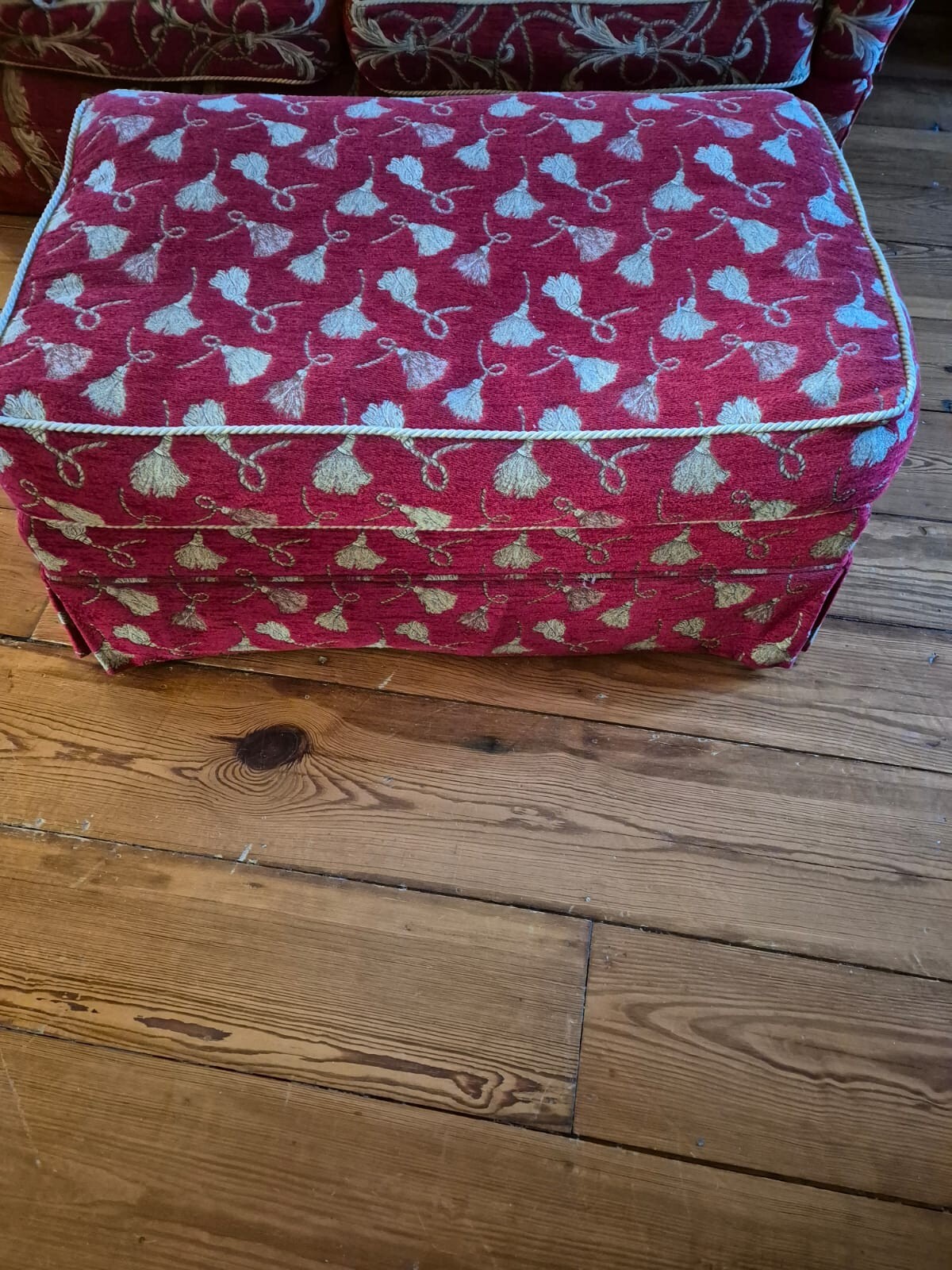 2 x Knole Drop Arm Sofas, matching Footstool and 2 sets of matching