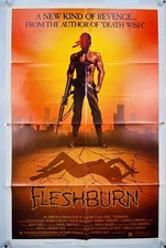 FLESHBURN Movie Poster (VeryFine+) One Sheet 1984 Death Wish 26251