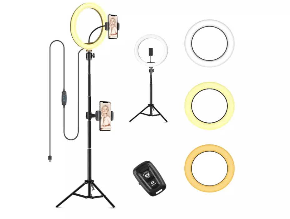 Aro De Luz LED Para Fotografia Maquillaje Para Celular Con Tripode Y  Soporte ..