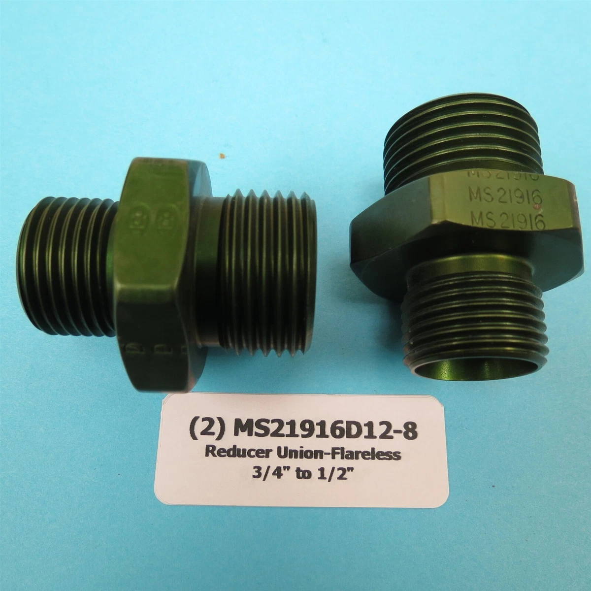 MS21916D12-8 Flareless Reducer Union for 3/4