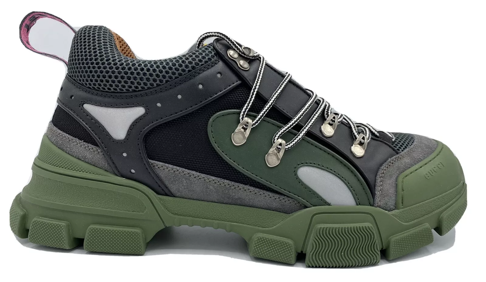 Baskets Gucci vert Flashtrek taille US 11,5 fabriquées en Italie