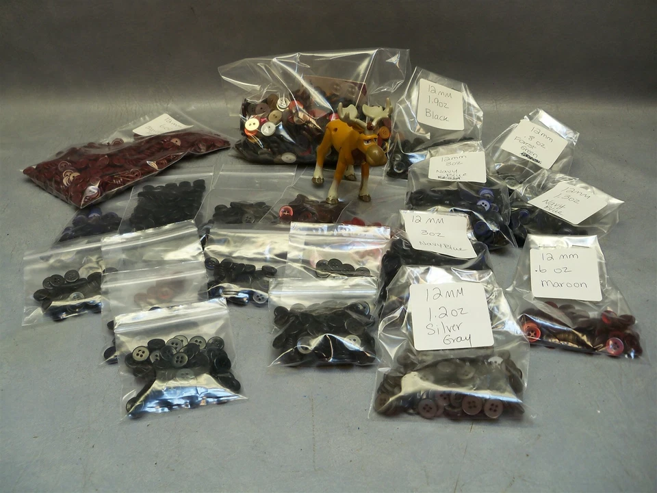 12MM 15MM BUTTON Lot Mixed colors 2+ pounds buttons - Image 2 of 4