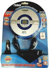 Naxa "Y2K" Retro Blue/Silver Portable MP3/CD Player Combo w/Car Kit New Sealed