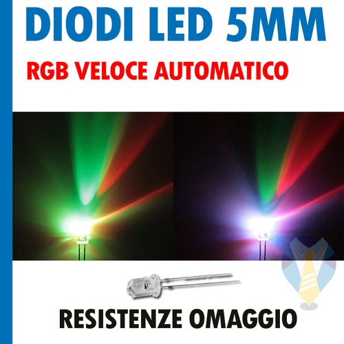 50 DIODI LED 5mm 20.000mcd CABLATI 60cm BIANCO FREDDO GHIACCIO SENZA