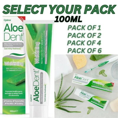 Aloe Dent Aloe Vera Fluoride Free Whitening Original Toothpaste 100ml