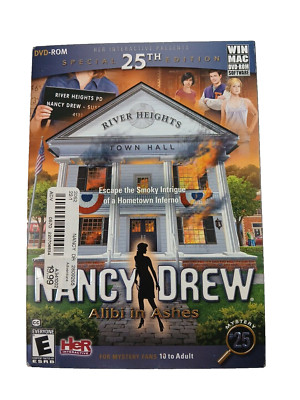 Video Game PC Nancy Drew #25 Alibi In Ashes Special 25th Edition NEW SEALED