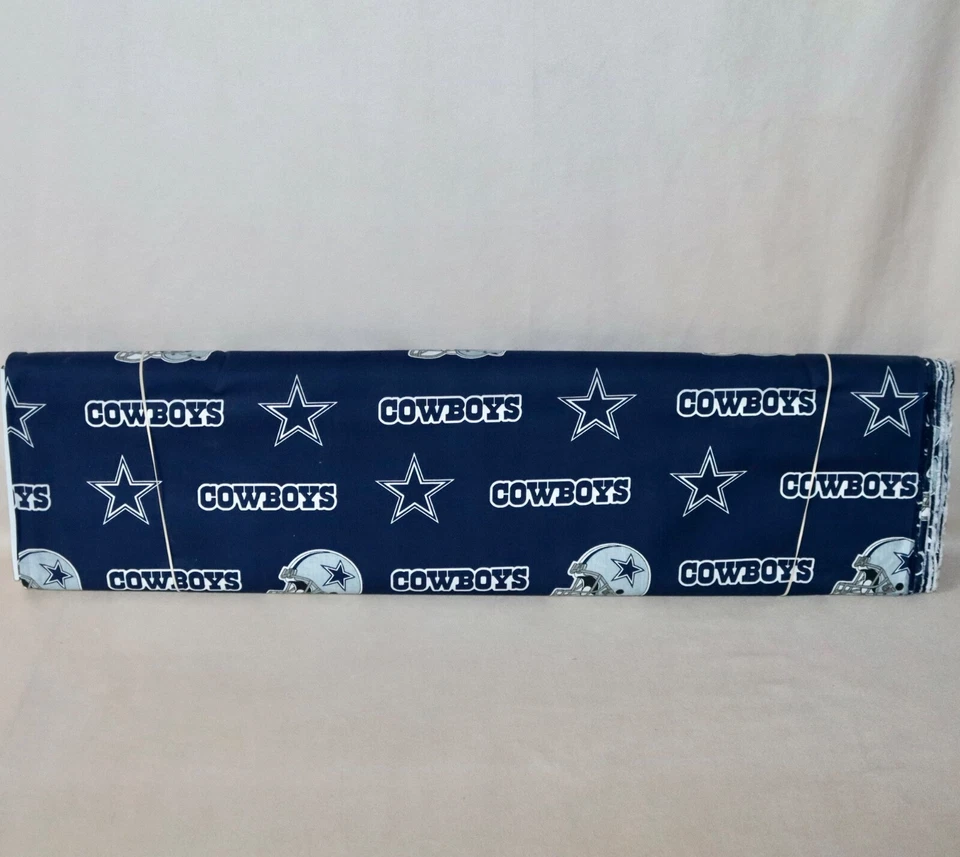 Dallas Cowboys ~ Large Logo Pattern NFL Cotton Fabric 1/4 Yard 9” X 56” New - Image 2 of 4