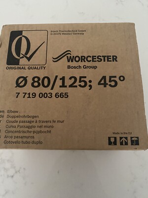 Worcester Greenstar 45 Grad 80/125 mm Abgasbogen Bogen 7719003665