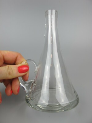 Glas Ölflasche / Vinaigrette / Saucen- oder Dressingkanne. Vintage. Qualität. 6''