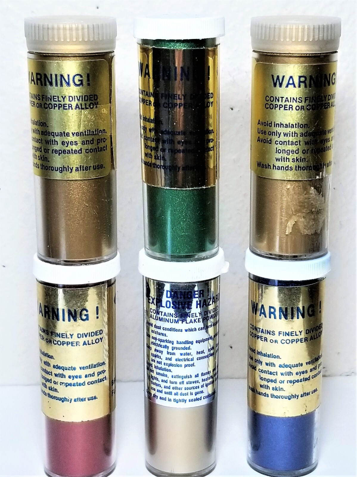 Vintage "6 lot" U.S. Bronze Powder Works Venus Metal Leaf (5 Colors) 1