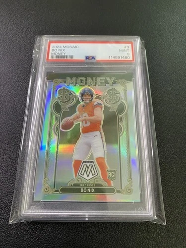 2024 Panini Mosaic - Money Bo Nix CASE HIT SSP#3 (RC) PSA 9 MINT 📈