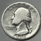 1936-S 25C Washington Quarter. Album Filler.  Free Shipping !!