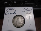 Canada 1960 -  10 Cent Dime Canadian Coin - 80% Silver - ASW 0.06 Oz