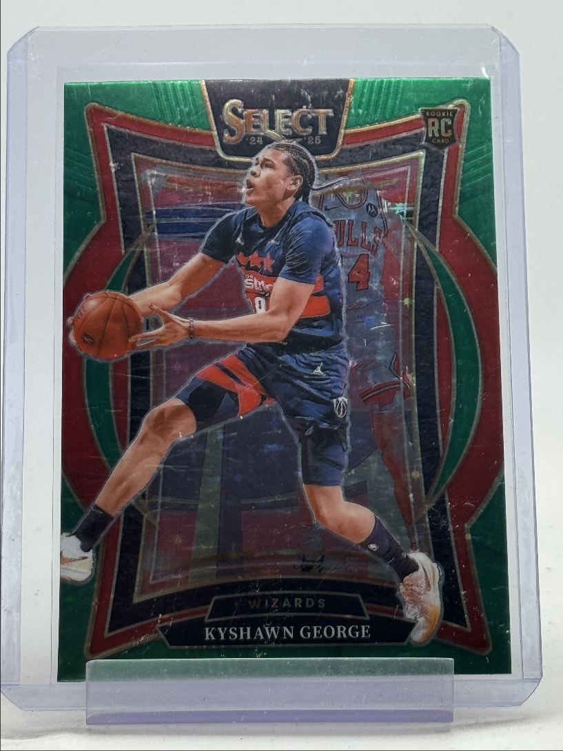 KYSHAWN GEORGE 2024-25 SELECT CONCOURSE ROOKIE GREEN STARS PRIZM RC Q0882