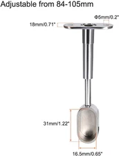 Shower Curtain Rods Wardrobe Pipe Lever Support Bracket 4pcs End Hanger for O...