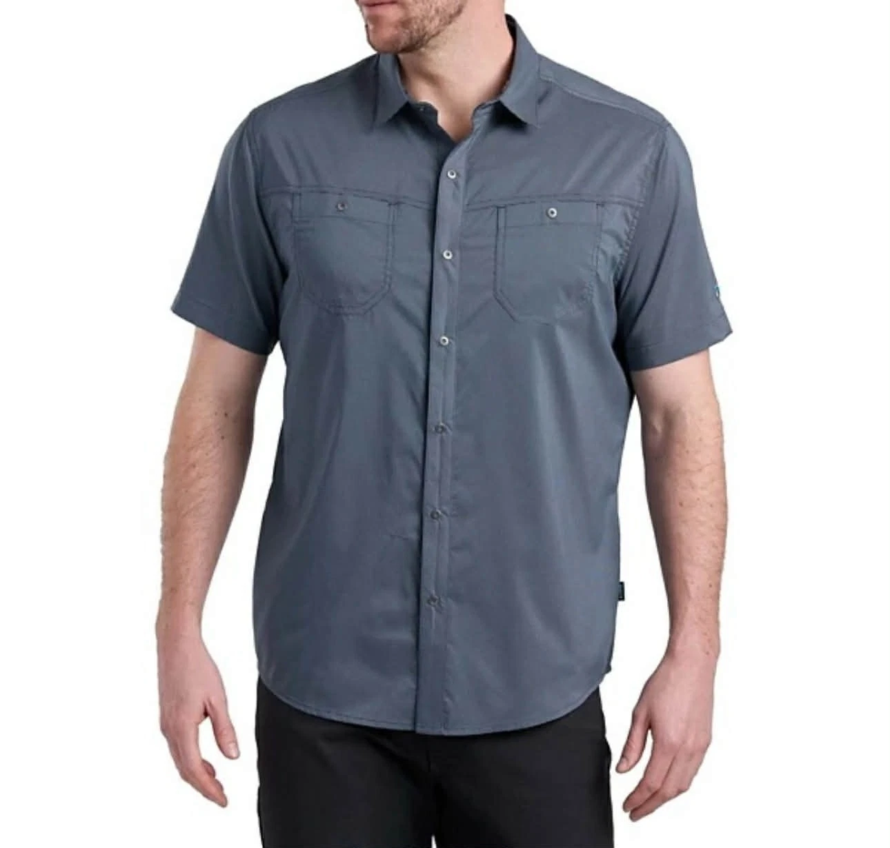 Kuhl Mens XLarge Stealth Open Sea Blue Gray Shirt UPF 30 NWT Button Up Down