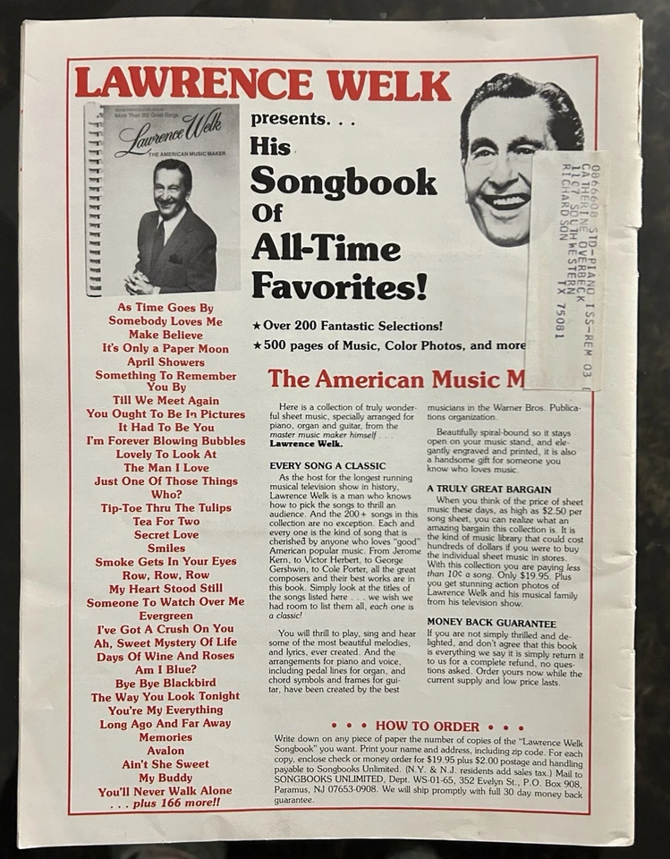 Sheet Music Magazine July 1985 Yesterday Summers Norman Rockwell - Image 4 of 4