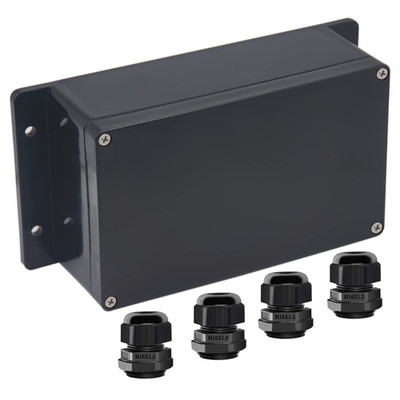 IP65 Waterproof ABS Electrical Junction Box 200x120x75mm Project Case Black