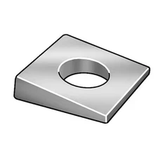 Square Beveled Structural Washer,  Fits Bolt Size 3/4 In , Iron Hot Dipped