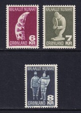 GREENLAND 1978-80 Folk Art set of 3 SG 107-109 MNH/**