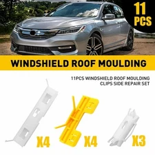 11X Auto Windshield Moulding Roof Clips Repair Set For Acura TL TSX 2004-09