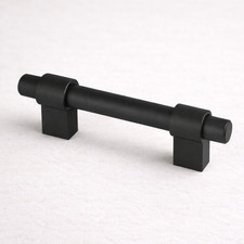 Brainerd Wrapped Bar Adjusta-Pull Matte Black 1-3/8"  4" Center Drawer Handle P44