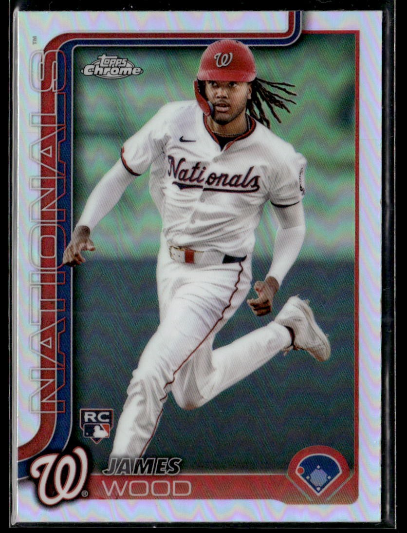2025 Topps Chrome #132 James Wood Prism Refractors RC