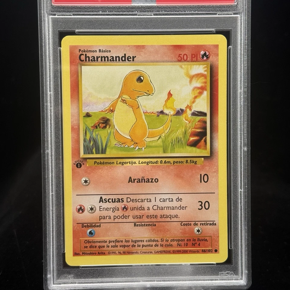 Charmander #46 SPANISH 1st Edition Base Set 1999 Pokémon Game PSA 9 🔥 - Image 2 of 3
