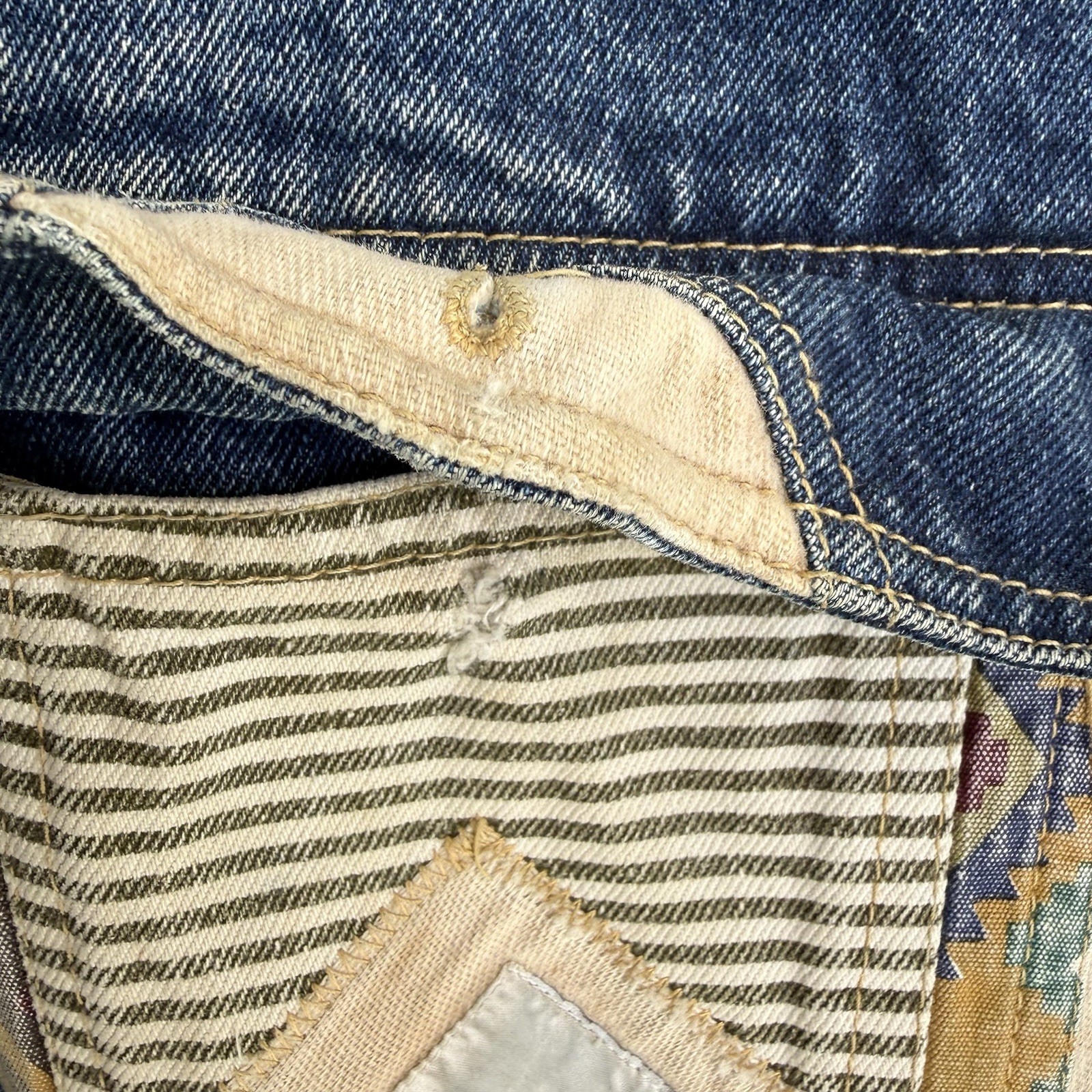 Vintage PACO Patchwork Denim Jacket Southwestern … - image 10