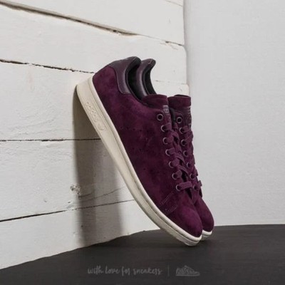 Adidas Stan Smith Red Night/ Red Night/ Core Black Suede running sneakers Mens 8