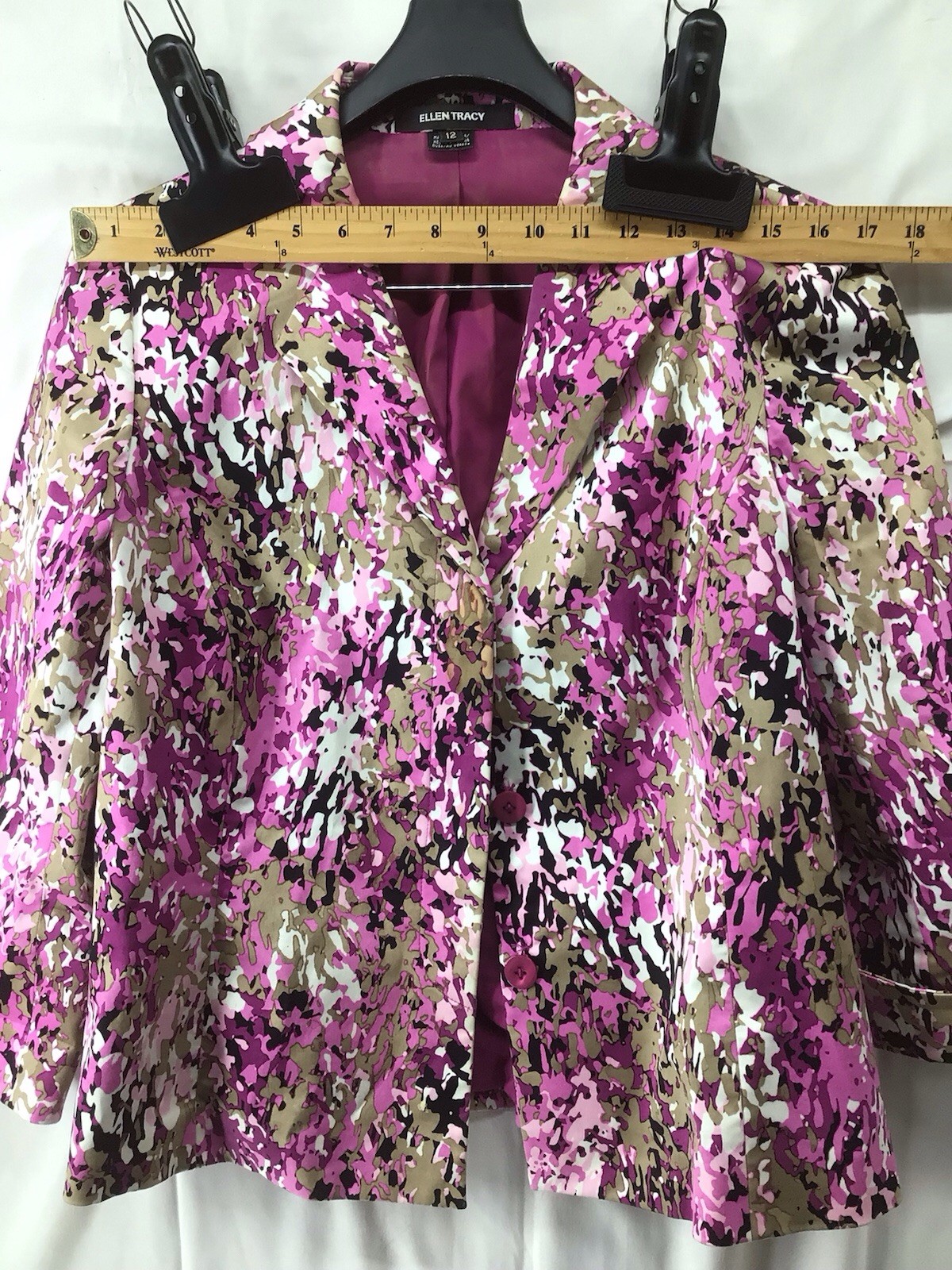 Ellen Tracy Multicolored Patterned Size 12 Blazer… - image 4