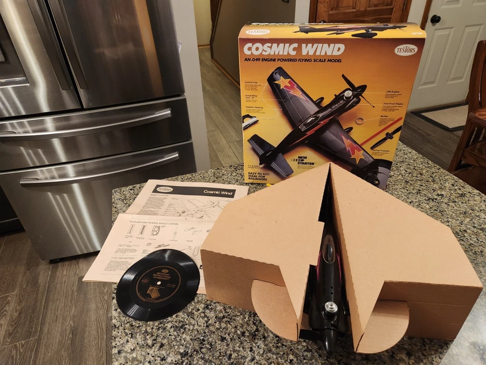 VINTAGE Testors Cosmic Wind Racer .049 Control Line Airplane In Factory BOX NIB! - Image 2 of 4