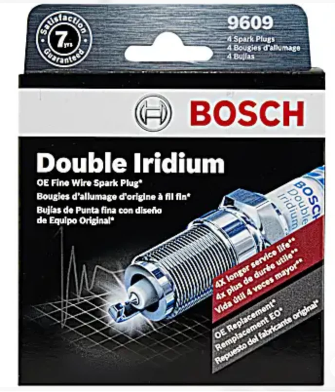 Bujía doble de iridio BOSCH genuina 4 piezas para Altima Sentra/tC/SX4/Camry RAV4 Foto 3 de 4