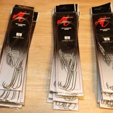 1 Lot of 10 Pks of 6 Matzuo Size 1 Hooks 60pcs 10.5" Nylawire Rigs