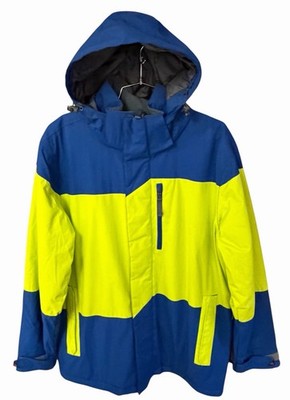 Turbine Snowboard Ski Jacket Men s M Waterproof Storm Flaps Zip Off Hood Pockets