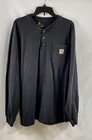 Carhartt Men's Black Long Sleeve Workwear Pocket Henley Shirt Original Fit Sz XL — photo 1