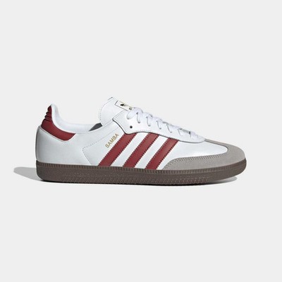 Adidas Mens Size 12 Samba OG White Preloved Ruby JH8798