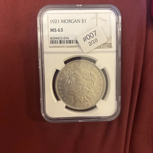 1921 NGC MS63 Morgan Silver Dollar $1 Coin