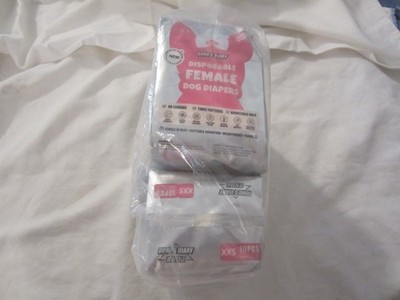 NEW 3 Packs of 10 Dono's Diary Female XXS Dog Diapers Disposable