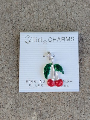 Cellini Weihnachten Stechpalme rein massiv 925 Sterling Silber Charm Anhänger 
