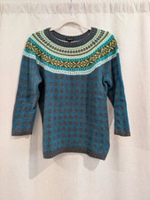 Talbots Fair Isle Sweater M Lambswool Blend Nordic Cottagecore Winter Knit