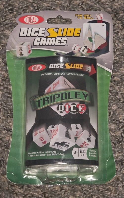 New and Sealed! Dice Slide Games Tripoley Dice by Ideal