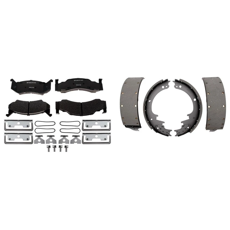 Kit de pastillas de freno y zapatas de freno delanteras traseras metálicas para Dodge CB300 1978-1980 Foto 4 de 4