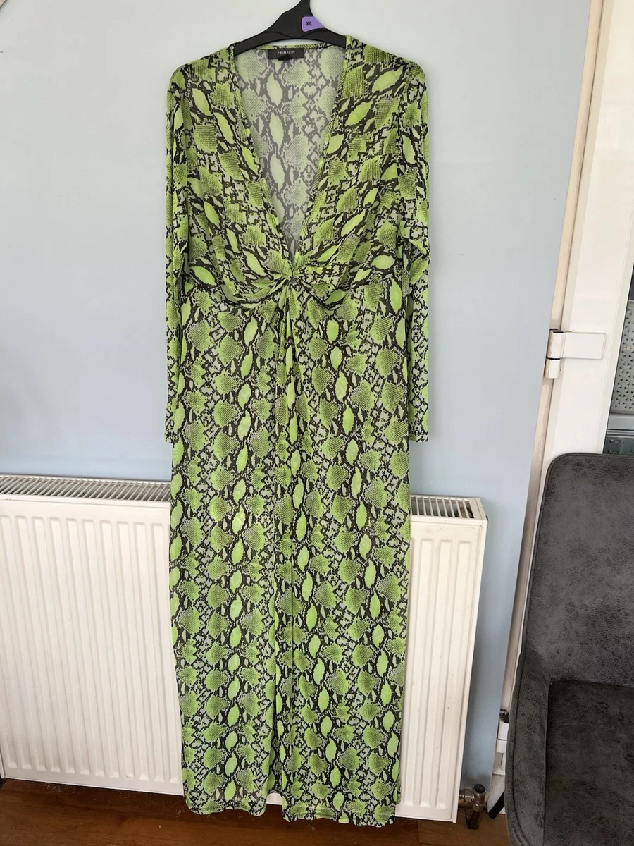 green snake print dress primark Nina Parker Green Snake Print Shirt Dress