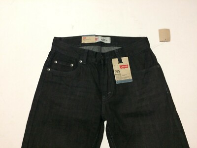 Levis 505 Regular Fit Levine Jeans For Women 27X27 Black NWT 100% Cotton