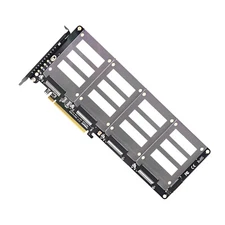 NEW U.2 SSD to PCIe X16 Adapter PCIE 4.0 to 4 Disk U.2 SFF-8639 SSD Riser Card3b