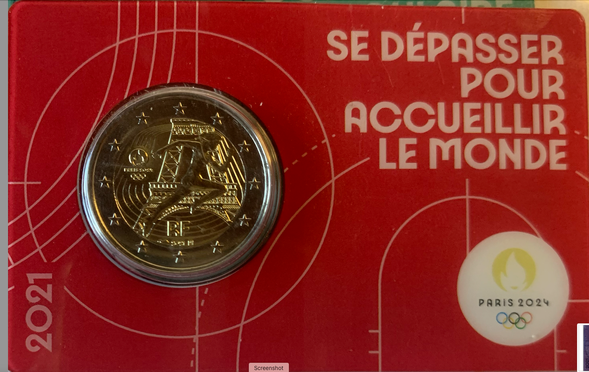 Limited Edition: Paris 2024 Olympic 2 Euro Coin - Stunning Yellow