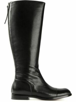 Marc by Marc Jacobs Womens Leather Back Zip Tall Boot Black Size EUR 35.5 / US 5
